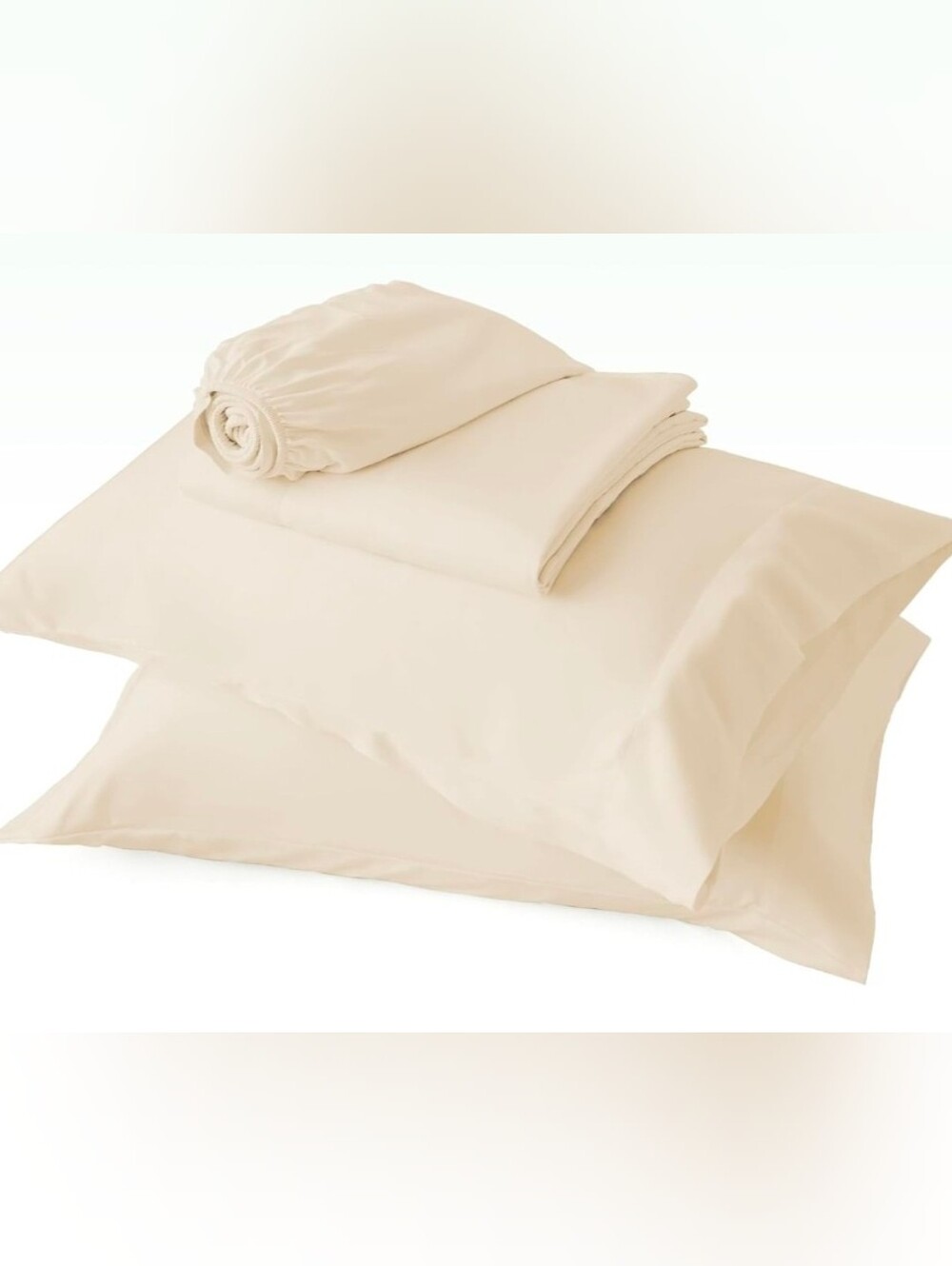 Love's Cabin Set of King Bamboo Beige Pillowcases (2)